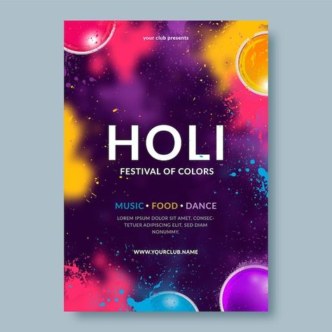 Holi Festival Poster, Holi Wishes Messages, Holi Theme, Festival Illustration, Holi Poster, Holi Party, Holi Festival Of Colours, Poster Template Free, Holi Wishes