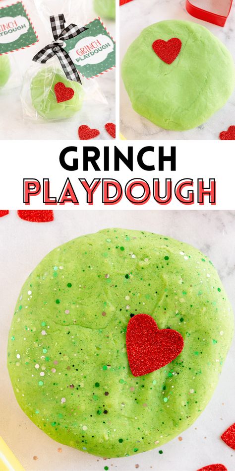 Edible Playdough Recipe, Grinch Craft, Preschool Christmas Party, Edible Play Dough Recipe, Easy Holiday Diy, Diy Grinch, Grinch Movie, Edible Playdough, Grinch Crafts