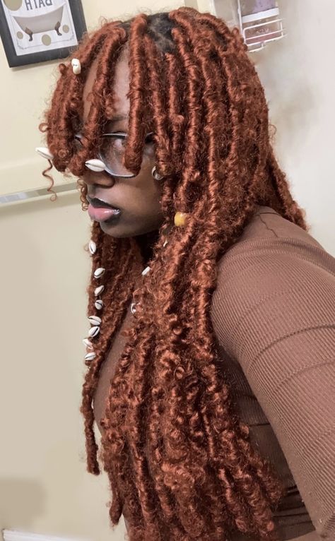 Faux Locs Styles With Bangs, Layered Faux Locs Hairstyles, Faux Locs With Curly Bangs, Butterfly Locks With Bangs, Long Braids With Bangs, Bohemian Braids With Bangs, Creative Loc Hairstyles, Layered Twists Black Hairstyles, Protective Hairstyles With Bangs