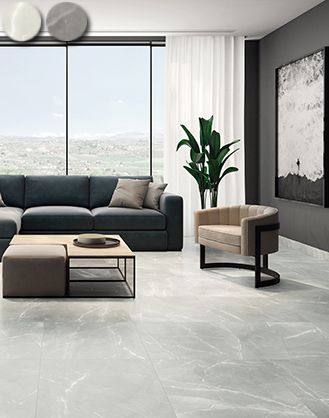 Grey Marble Floor Living Room, Interior Design Living Room Grey, Grey Floor Tiles Living Room, Porcelain Tile Floor Living Room, Grey Tiles Living Room, Gray Porcelain Tile Floor, Marble Floor Living Room, Grey Flooring Living Room, Grey Marble Floor