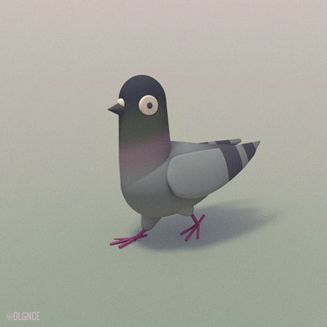 New party member! Tags: animation cute animal bird c4d walk birds cinema 4d nod pigeon cg 3d animation strut dlgnce stuart wade birdwatching 3d illustration Cute Pigeon, Motion Graphics Design, Funny Illustration, Creature Feature, 3d Cartoon, 3d Characters, Art Challenge, Animated Characters, Animal Party