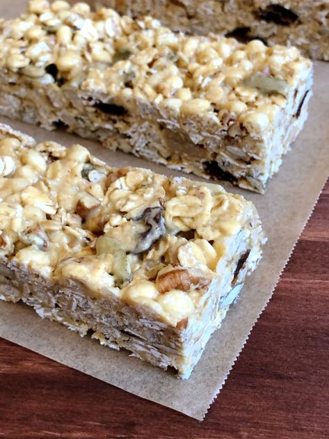 Chewy Vegan Protein Granola Bar Recipe | POPSUGAR Fitness Protein Granola Bar Recipe, Protein Granola Bars, Granola Bar Recipe, Like Rice, Protein Granola, Healthy Granola, Healthy Granola Bars, Chewy Granola Bars, Granola Recipe Bars