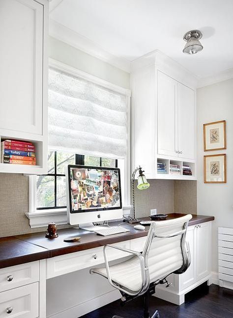 50 Home Office Designs with Kitchen Cabinets and Shelves, Modern Storage Ideas