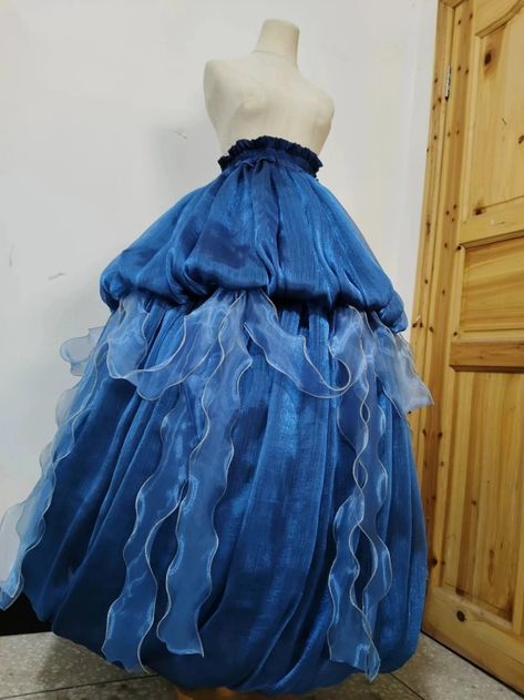 sosuperawesome Sea Blue Dress, Jellyfish Skirt, Jellyfish Dress, Halloween Skirt, Recycled Dress, Dress Name, Sea Blue, Women's Costumes, Fancy Dresses