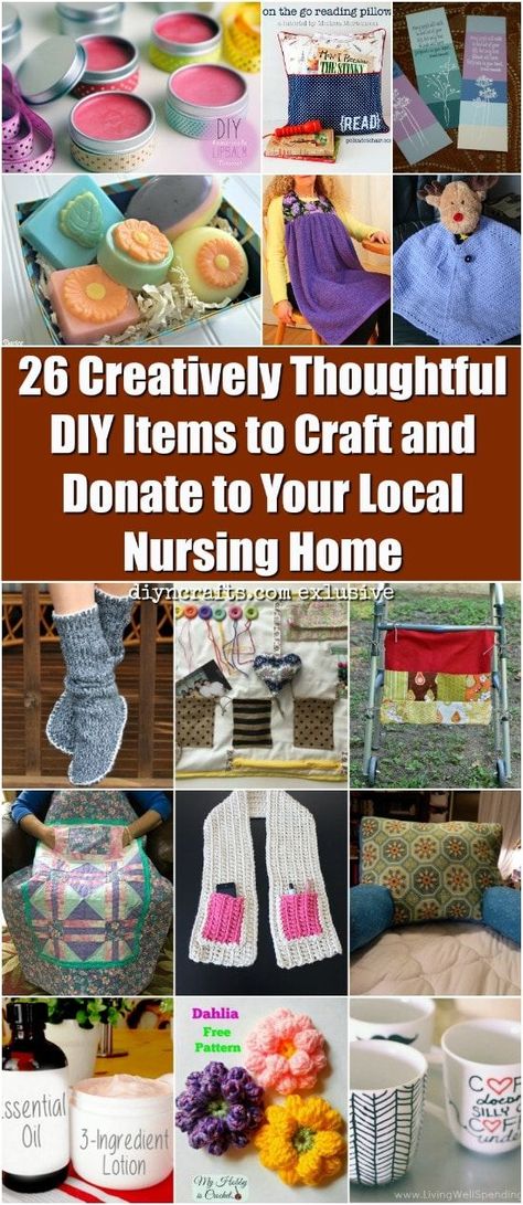 Best Pictures Crochet gifts for elderly Ideas 26 Creative Thoughtful DIY Items to Craft and Donate to Your Local Nursing Home – Ideally, none o #Crochet #elderly #gifts #Ideas #Pictures Crafts For Nursing Home Residents, Nursing Home Crafts, Nursing Home Gifts, Gifts For Elderly, Charity Project, Diy And Crafts Sewing, Nursing Home, Fun Diy Crafts, Sewing Gifts