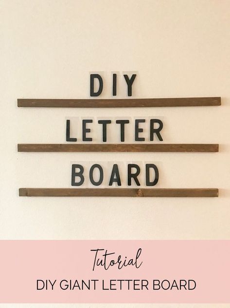 Letter Board For Kitchen, Diy Letterboard Wall, Diy Giant Letter Board, Diy Wall Letter Board, Diy Letter Board Wall, Diy Letters For Wall, Office Gallery Wall Ideas, Diy Salon Decor, Classroom Letter Board