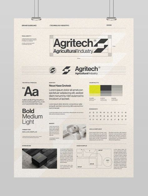 Download a Professional Brand Guidelines Poster Template Brand Guidelines Aesthetic, Brand Logo Guidelines, Brand Guide Design Layout, A3 Poster Design Layout, Logo Guidelines Brand Book, One Page Brand Guidelines, Brand Identity Poster, Cv For Graphic Designer, Brand Identity Ideas