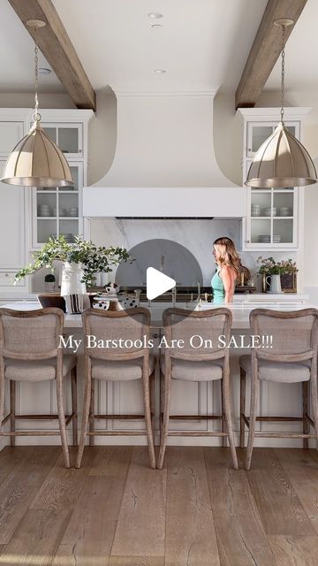 Tricia Crist on Instagram: "Labor Day Sale Alert!!!

One of the largest requests I get is for the link to my counter stools!  I bought these sight unseen and lucked out!  I love everything about them!  They are currently on sale @kathykuohome!  Run!!!

Details:
~They have such a beautiful shape at the top, and I love the way the legs slope out as well!  They bring me joy coming into my kitchen every day!

~ I love the cane back that is easily wiped down for my kiddos!  I stay away from counter stools that have upholstery at the top because my kids are grabbing them on the backs to pull them out. 

~The back is curved for comfort and I love having a cushioned seat!

✨To shop this space comment SHOP or click the link in my bio!  Then click on my LTK. And look for the reel or post for the ite Panel Ready Refrigerator, Small Stove, Kitchen Organization Ideas, Lazy Susans, Courtyard Design, Spice Cabinet, Quartz Kitchen, Pot Filler, White Kitchen Design