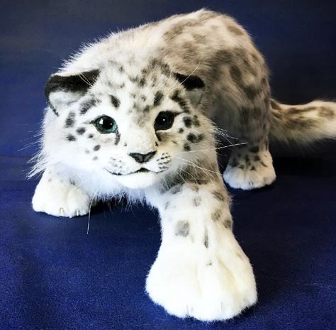 Baby Snow Leopard, Leopard Plush, Baby Snow, Baby In Snow, Silly Animals, Cute Stuffed Animals, Snow Leopard, Cute Toys, Leopards