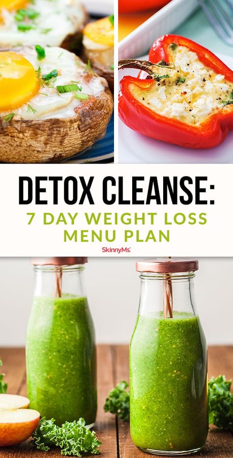 Detox Cleanse: 7 Day Weight Loss Menu Plan Natural Detox Drinks, Healthy Quotes, Smoothie Detox, Detox Plan, Detox Drinks Recipes, Menu Plan, Healthy Detox, Water Recipes, Detox Cleanse