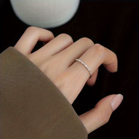 Faster shipping. Better service Minimalist Accessories Jewellery, خواتم خطوبة, Index Finger Rings, Aesthetic Rings, Pretty Jewelry Necklaces, Minimalist Accessories, Diamond Fashion Rings, Five Pointed Star, Casual Jewelry