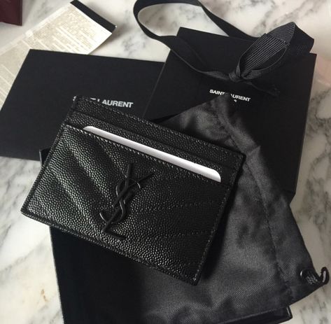 Ysl card holder review black with black hardware Ysl Card Holder Black, Ysl Card Holder Aesthetic, Designer Card Holder Wallet, Black Card Aesthetic, Card Holder Aesthetic, Ysl Cardholder, Lv Card Holder, Luxury Card Holder, Ysl Card Holder