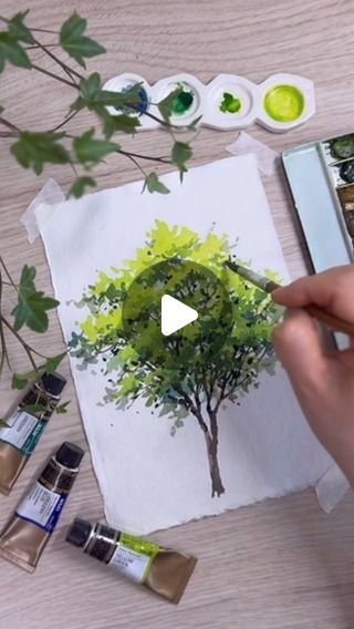 Watercolor Illustration Tutorial, Watercolor Indian, Abstract Watercolor Flower, Tree Watercolor Painting, Learn Watercolor Painting, Watercolor Art Landscape, It Friday, Friday Fun, Watercolor Flowers Tutorial