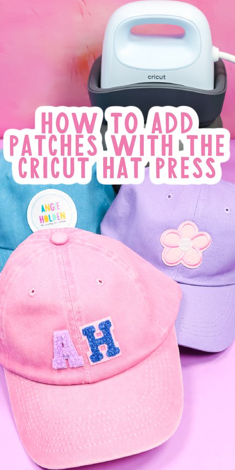 I'm testing 3 different types of patches to see if they work with the Cricut Hat Press. Keep reading to find out how they turned out! #cricuthatpress #hatpress #patches Patchwork, Diy Trucker Hat Patch, Trucker Hats With Patches Diy, Diy Trucker Hat With Patches, Cricut Hat Ideas, Patches On Hats, Diy Trucker Hat, Best Cricut Machine, How To Make Patches