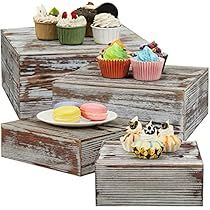 Rectangle Cake Stand, Buffet Risers, Rustic Cupcake Stand, Rustic Cupcake Stands, Wood Cupcake Stand, Rustic Cupcakes, Cupcake Display Stand, Wooden Display Box, Cake Stand Set