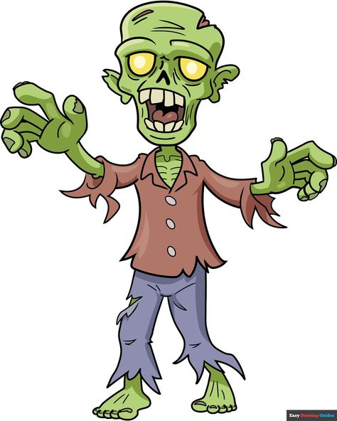 Learn How to Draw a Cartoon Zombie: Easy Step-by-Step Drawing Tutorial for Kids and Beginners. See the full tutorial at https://easydrawingguides.com/how-to-draw-a-cartoon-zombie/ . Zombie Drawing Easy, Cartoon Zombie, Zombie Drawings, Zombie Cartoon, Zombie Illustration, Zombie Face, Cute Zombie, Cartoon Drawings Of Animals, Pop Art Drawing