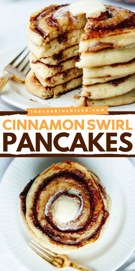 Indulge in a delicious and easy breakfast with these homemade Cinnamon Swirl Pancakes. Perfect for a lazy Sunday morning or a special occasion, these pancakes are sure to satisfy your sweet tooth. Cinnamon Swirl Pancakes Recipe, Sweet Pancake Recipe Vanilla, Pandas, Essen, Pancake Recipe Cinnamon Roll, Pancake Recipes Homemade, Cinnamon Syrup For Pancakes, Easy Cinnamon Roll Pancakes, Vanilla Cinnamon Pancakes