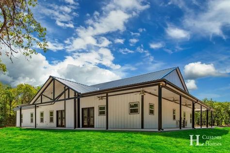 Check out this impressive barndominium with separate mother-in-law quarters, perfect for those seeking a flexible and accommodating living space. Mother In Law Quarters, Mother In Law Suite, Converted Barn, Barndominium Floor Plans, Metal Siding, Natural Cleaning, Texas Homes, Barndominium Ideas, House Extensions