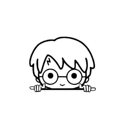 Easy Mini Drawings, Harry Potter Drawings Easy, Harry Potter Cartoon, Harry Potter Art Drawings, Harry Potter Classroom, Idee Cricut, Harry Potter Drawings, Harry Potter Crafts, Harry Potter Theme