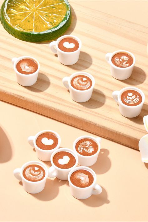 Airssory 50 pcs 5 Styles Mini Coffee Cup Resin Charms Imitation Drink Charms for DIY Jewellery Necklace Earring Bracelet Craft Bag Keychain Decoration Small Ceramics, Halloween Jewelry Diy, Candle Bouquet, Drink Charms, Coffee Keychain, Mini Coffee Cups, Bracelet Craft, Bag Keychain, Diy Jewelry Necklace