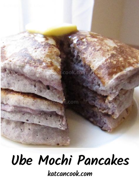 Trader Joes Ube Mochi Pancakes Recipe, Ube Mochi Pancakes Recipe, Ube Pancakes Recipe, Mochi Pancakes Recipe, Ube Mochi Recipe, Mochi Pancakes, Ube Pancakes, Ube Mochi, Ube Dessert