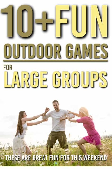 Are you looking for some great outdoor games to have fun with a large group? These are some of the best games you can do in bigger groups or as a family #games #fun #outdoor #outdoorgames #games Large Group Games For Teens, Party Games For Large Groups, Groups Photography, Outdoor Team Building Games, Games For Big Groups, Games For Large Groups, Outdoor Games To Play, Outdoor Games Adults, Field Day Games