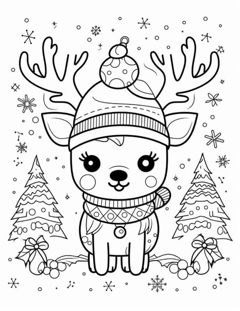 Christmas Animal Coloring Pages, Sesame Street Coloring Pages, Christmas Colouring Pages, Free Christmas Coloring Pages, Christmas Coloring Sheets, Printable Christmas Coloring Pages, Bunny Coloring Pages, Unicorn Illustration, Free Coloring Sheets