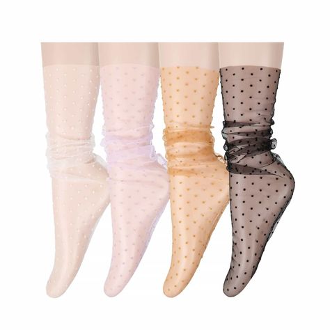 Clear Socks, Fishnet Ankle Socks, Tulle Socks, Lace Ankle Socks, Socks Lace, Pretty Socks, Fishnet Socks, Slouch Socks, Mesh Socks