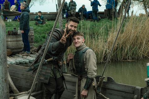 Mark Rowley as Finan (left) and Ewan Mitchell as Osferth in The Last Kingdom Season 4 Last Kingdom Cast, The Last Kingdom Cast, The Last Kingdom Series, Uhtred Of Bebbanburg, Ewan Mitchell, Last Kingdom, Kingdom 3, Sweet Lord, The Last Kingdom