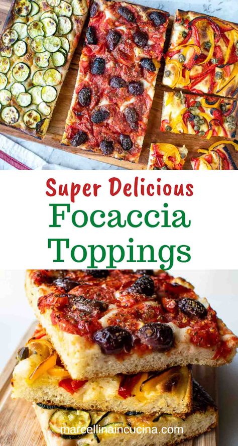 What Goes Well With Focaccia, Birthday Foccacia, Foccacia Bread Topping Ideas, Stuffed Focaccia Bread, Focaccia Appetizer Board, Sourdough Focaccia Toppings, Recipes With Focaccia Bread, Recipes Using Foccacia Bread, Focaccia Toppings Idea