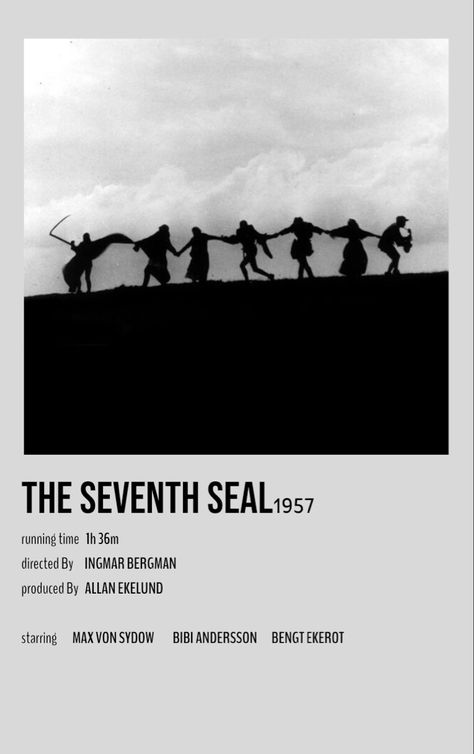 The Seventh Seal Poster, The Seven Seals, Film Bro, Max Von Sydow, 2024 Board, The Seventh Seal, Posters Minimalist, Ingmar Bergman, Movie Posters Minimalist