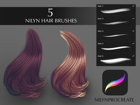 53 free Procreate brushes you can download on Gumroad | Gumroad Hair Brushes Procreate, Procreate Tattoo Brushes, Hair Procreate, Procreate Free Brushes, Procreate Downloads, Anime Procreate, Procreate Brushes Free Download, Go Tattoo, Brush Tutorial