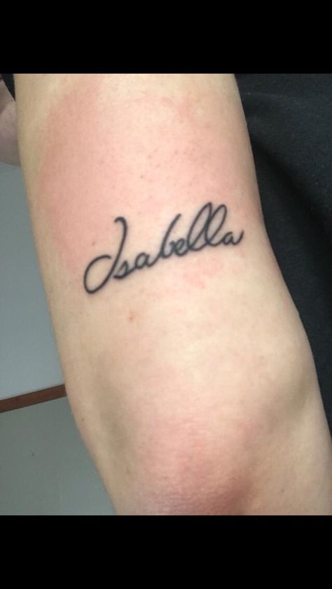 Isabella Isabella Name Tattoo, Isabella Tattoo, Four Aces Tattoo, Isabella Name, Aces Tattoo, Name Isabella, Name Tattoos On Arm, Tattoo Ideas For Females, Ace Tattoo