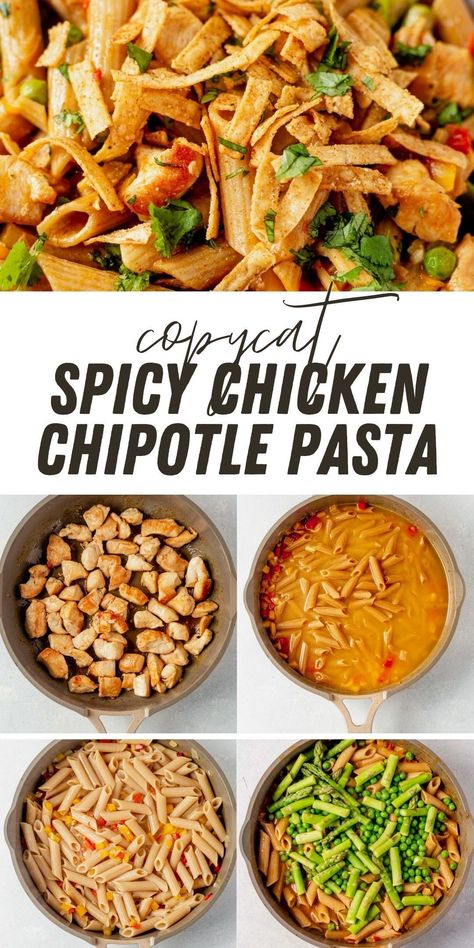 Chicken Chipotle Pasta, Chipotle Chicken Copycat, Spicy Chicken Chipotle Pasta, Cheesecake Factory Pasta, Chipotle Chicken Pasta, Asparagus And Peas, Copycat Cheesecake Factory, Chipotle Pasta, Chicken Chipotle