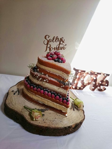 Heart shaped Naked wedding cake for Northumberland  barn wedding June 16 Wedding Cakes, Wedding Cake, Heart Cake Decoration, Heart Shaped Wedding Cakes, Heart Cake, June 16, Barn Wedding, Birthday Decorations