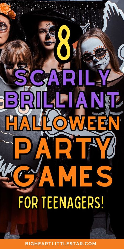 Ready to throw the ultimate teen Halloween party? These fun Halloween games are perfect for keeping your teens entertained all night long! With printable and DIY Halloween games, these ideas are sure to make your party a hit. From spooky challenges to fun group activities, teens will love every moment. Teen Halloween Party Ideas, Fun Halloween Party Games, Halloween Activities For Teens, Halloween Games For Teens, Teenager Party Teen Halloween Party Games, Fun Teen Party Games, Teenage Halloween Party, Teenage Party Games, Fun Games For Teenagers, Games For Teenagers, Teen Birthday Party Games, Halloween Games Activities, Teen Halloween Party