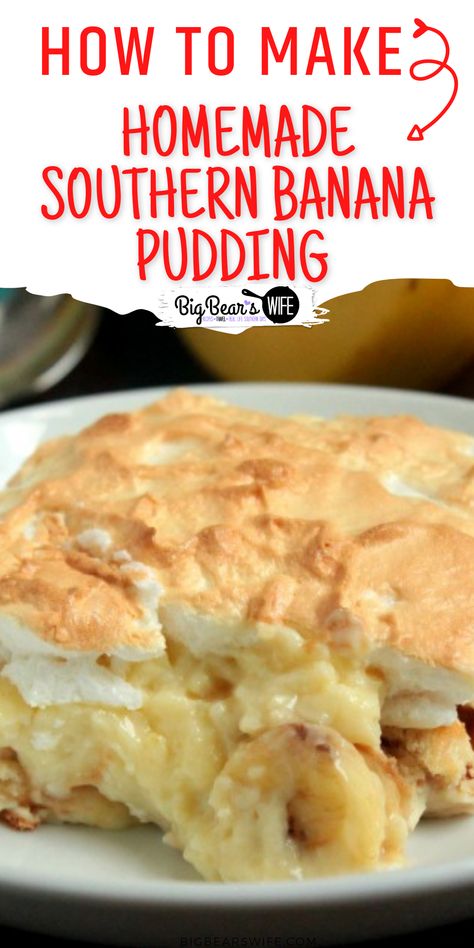 Old Fashion Banana Pudding From Scratch, Old Fashion Banana Pudding Recipes, Southern Banana Pudding Recipe, Spaghetti Os, Pudding Homemade, Pudding Recipes Homemade, Banana Pudding From Scratch, Old Fashioned Banana Pudding, Homemade Banana Pudding Recipe