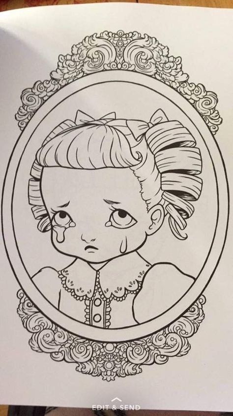 Cry Baby Coloring Book, Cry Baby Storybook, Melanie Martinez Coloring Book, Print Crafts, Melanie Martinez Drawings, Baby Drawing, Cartoon Coloring Pages, Cool Coloring Pages, Baby Colors