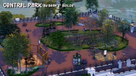 Central Park | Bean's Builds on Patreon Deco Sims, San Myshuno, Dave & Busters, Sims 4 Game Mods, Casas The Sims 4, Jungle Adventure, Best Sims, Best Mods, City Park