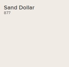 Sand Dollar Benjamin Moore, White Sand Benjamin Moore Wall Colors, Bm White Sand, Benjamin Moore Sand Dollar, Benjamin Moore White Sand, Scenic Mural, Susan Harter, Dress Colors, Yoga Space