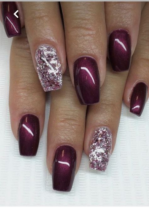 Cute Easy Nail Designs, Burgundy Nail Designs, Nail Color Trends, Square Nail Designs, Cute Simple Nails, Nail Colors Winter, Long Nail Designs, Winter Nails Acrylic, Easy Nails