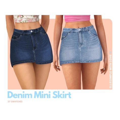 🌸 Denim Mini Skirt (early access) DOWNLOAD HERE : https://www.elliesimple-sims.com/(link in bio) #simstagram #thesims #ts4 #thesims4 #sims4 #simmer #simblr #sims #sims4cc #customcontent #sims4ccfinds #ts4cc #ts4ccfinds #thesims4cc #elliesimple Sims 4 Mods Clothing Outfit Women, Sims 4 Cc Clothes Mini Skirt, Jean Skirt Sims 4 Cc, Denim Skirt Sims 4 Cc, Sims 4 Cc Women Jeans, Sims 4 Jean Skirt, Sims 4 Denim Skirt, Sims 4 Skirts Cc, Sims 4 Cc Mini Skirt