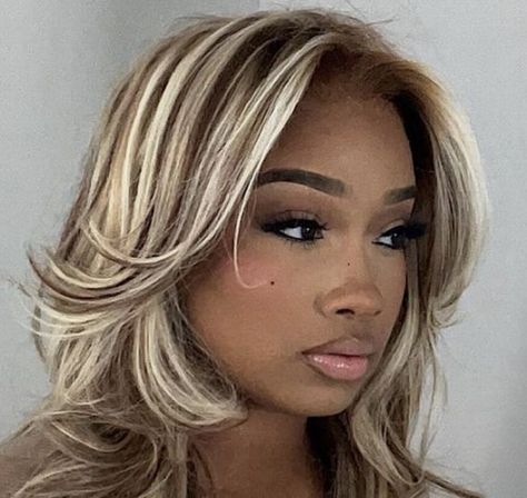 Dark Blonde Hair Black Women, Blonde Hair With Green Highlights, Brown Highlight Wig, Highlighted Wig, Blonde Human Hair Wigs, 360 Lace Frontal Wig, Highlight Wig, Hd Lace Wig, Human Hair Wigs Blonde