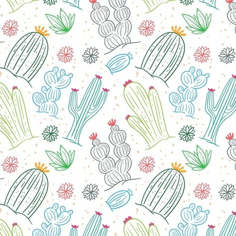 Procreate Pattern, Cactus Backgrounds, Cactus Vector, Cactus Planta, Cactus Pattern, Pattern Design Inspiration, Minimalist Pattern, Plant Pattern, Motif Design