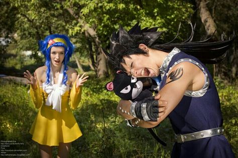 Fairy Tail cosplay Gajeel Cosplay, Levy Gajeel, Fairy Tail Levy, Gajeel And Levy, Fairy Tail Cosplay, Epic Cosplay, Fairy Tail Ships, Anime Fairy, Amazing Cosplay