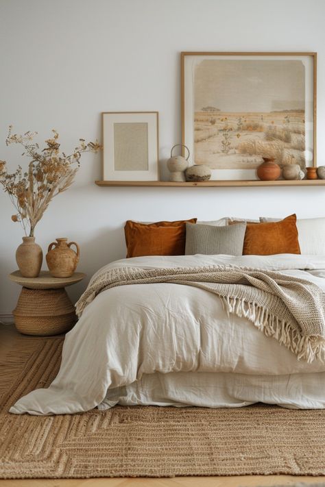 Cabin Primary Bedroom, Modern Organic Design Interiors, Earthy Organic Bedroom, Organic Modern Guest Bedroom, Bedrooms With Daybeds, Peaceful Room Aesthetic, Modern Earthy Bedroom, Cozy Organic Modern, Organic Bedroom Decor