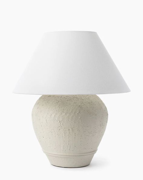 Abbott Ceramic Table Lamp | McGee & Co. (US) Large White Lamp, White Ceramic Table Lamp, White Lamps, Classic Table Lamp, Earthenware Ceramics, Classic Table, Antique Brass Metal, Mcgee & Co, Affordable Decor