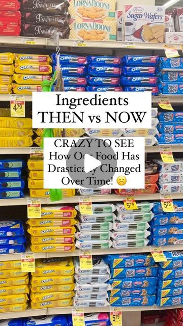 DANI  •  KLASS on Instagram: "Food Ingredients THEN vs NOW — why can’t all our food be like this again??☹️‼️

The evolution of food and ingredients has. transformed drastically over the years. Food ingredients went from being simple and natural to more complicated mixtures in processed foods, all for the sake of convenience, longer shelf life, and need to create cheaper products. This brought in things like preservatives, flavor enhancers, and additives. 

Food packaging has evolved from heavy glass jars and tin cans to lightweight, flexible plastics, which became popular in the mid-20th century. This shift made packaging more convenient, cost-effective, and improved food transportation and shelf 

WHAT CHANGED ————
🔻GATORADE — went from a glass bottle and 5 ingredients to now in plastic Golden Oreo, Homemade Spice Mix, Then Vs Now, Healthy Herbs, Homemade Spices, Flavor Enhancers, Food Ingredients, Tin Cans, Instagram Food