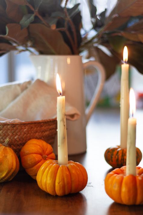 DIY Pumpkin Candle Holders - zevy joy Pumpkin Candle Holders, Diy Pumpkin Candle, Fall Aesthetic Pictures, Diy Safety, Bolo Halloween, Herbst Bucket List, Pumpkin Candle Holder, Pumpkin Candle, Pumpkin Candles