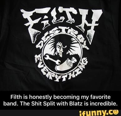 FiIth is honestly becoming my favorite band. The Shit Split with Blatz is incredible. - Filth is honestly becoming my favorite band. The Shit Split with Blatz is incredible. – popular memes on the site iFunny.co #incredibles #movies #fiith #honestly #becoming #favorite #band #the #shit #split #blatz #incredible #filth #meme Punk Shirts, Destroy Everything, Anarcho Punk, Diy Screen Printing, Popular Bands, Punk Shirt, Stencil Font, Cross Shirts, Punk Scene